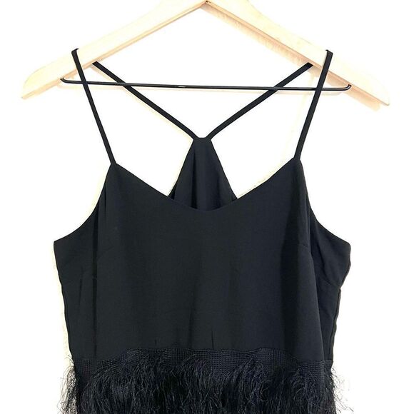 Free Generation Los Angeles Black Shaggy Fringe Dress Sleeveless Size S New - Picture 5 of 15